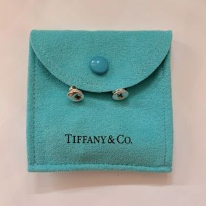 Silver with diamond accent earrings